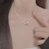 Bow tassel pendant necklace women's new accessories light luxury niche high-end birthday gift collarbone chain