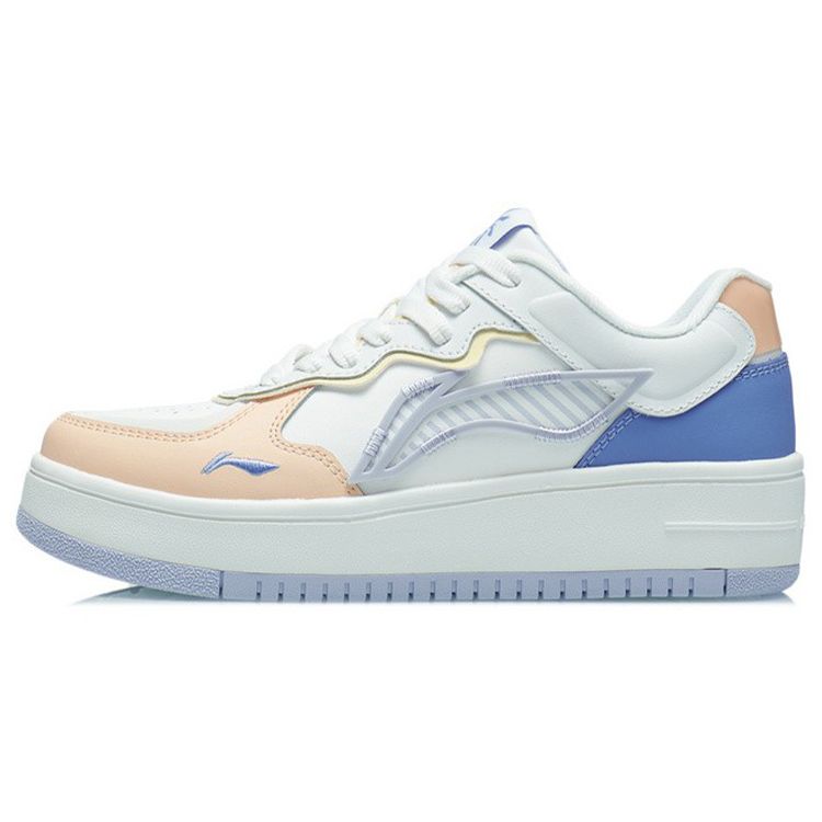 Li-Ning Featherlight Slip-Resistant Durable Low-Top Skate Shoes Women Sneakers Cloud-White AGCT380-1