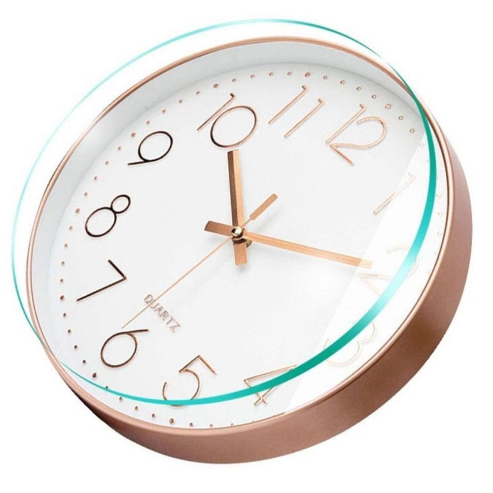 Non-Ticking Electronic Color Clock Round Wall Hanging Clock Creative Nordic Wall Clock Home
