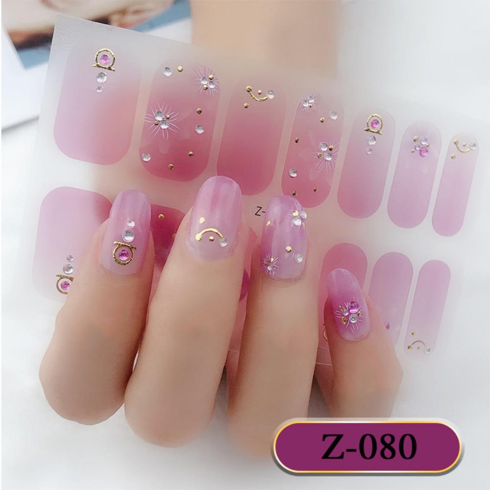 Z трехмерная водонепроницаемая запекаемая гель-лаковая пленка полная наклейка простой европейский и американский стиль продвинутая пленка для ногтей бумага наклейка для ногтей