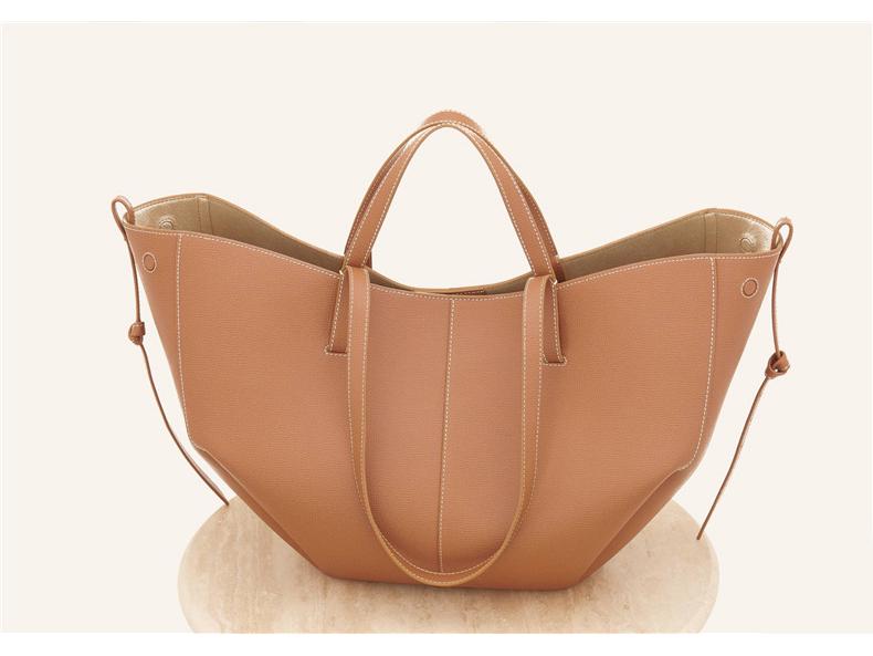 Оригинальная женская большая сумка-тоут Polene из коровьей кожи с плиссированным дизайном – модная сумка на плечо и подмышку.