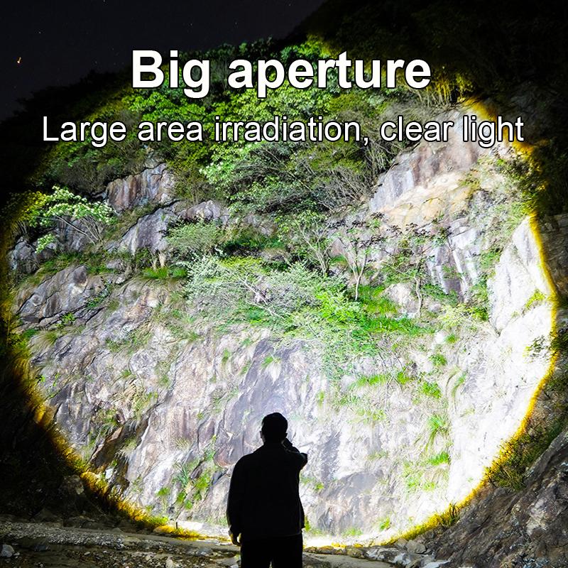 10000LM светодиодные фонари высокой мощности, перезаряжаемый сверхмощный фонарик, 3 режима, профессиональная уличная ручная лампа для кемпинга