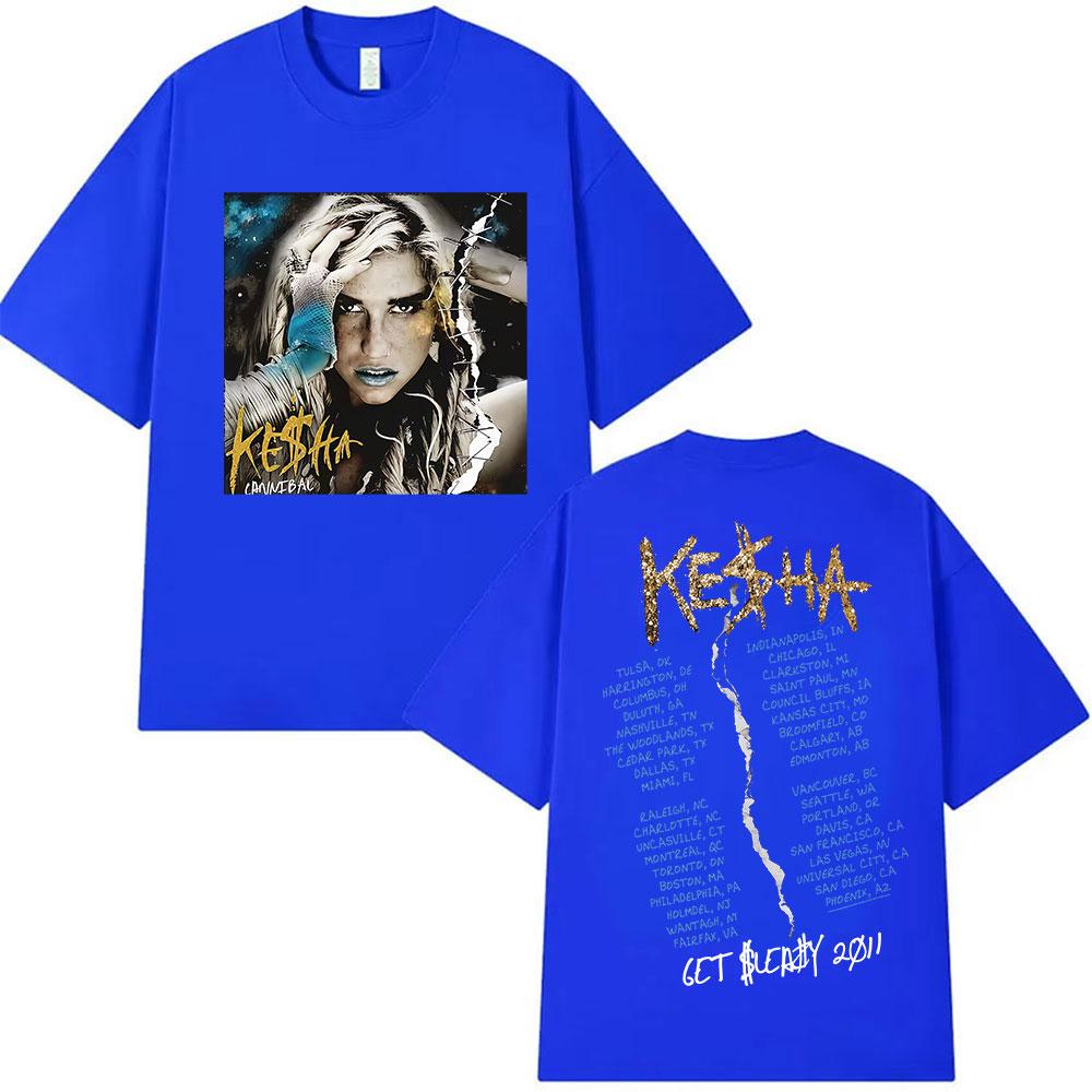 Singer Kesha Album 2025 Graphic T Shirt Men Women Hip Hop Vintage Short Sleeve Tshirts Summer Harajuku Oversized Cotton Tshirt