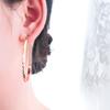 Модные вогнутые и выпуклые индивидуальные универсальные преувеличенные серьги в стиле Ins