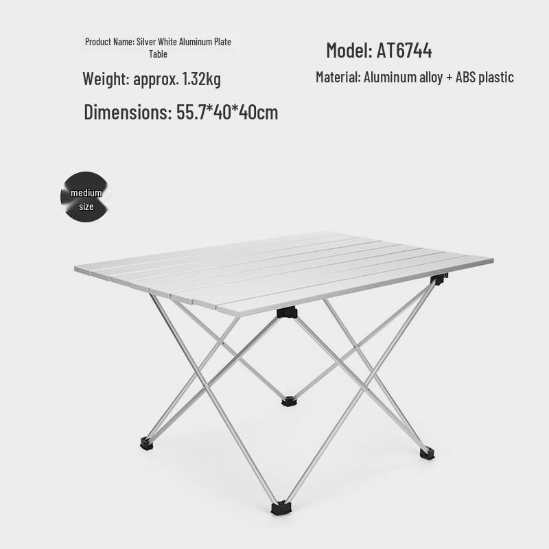 ZISIZ Portable Foldable Aluminum Outdoor Table