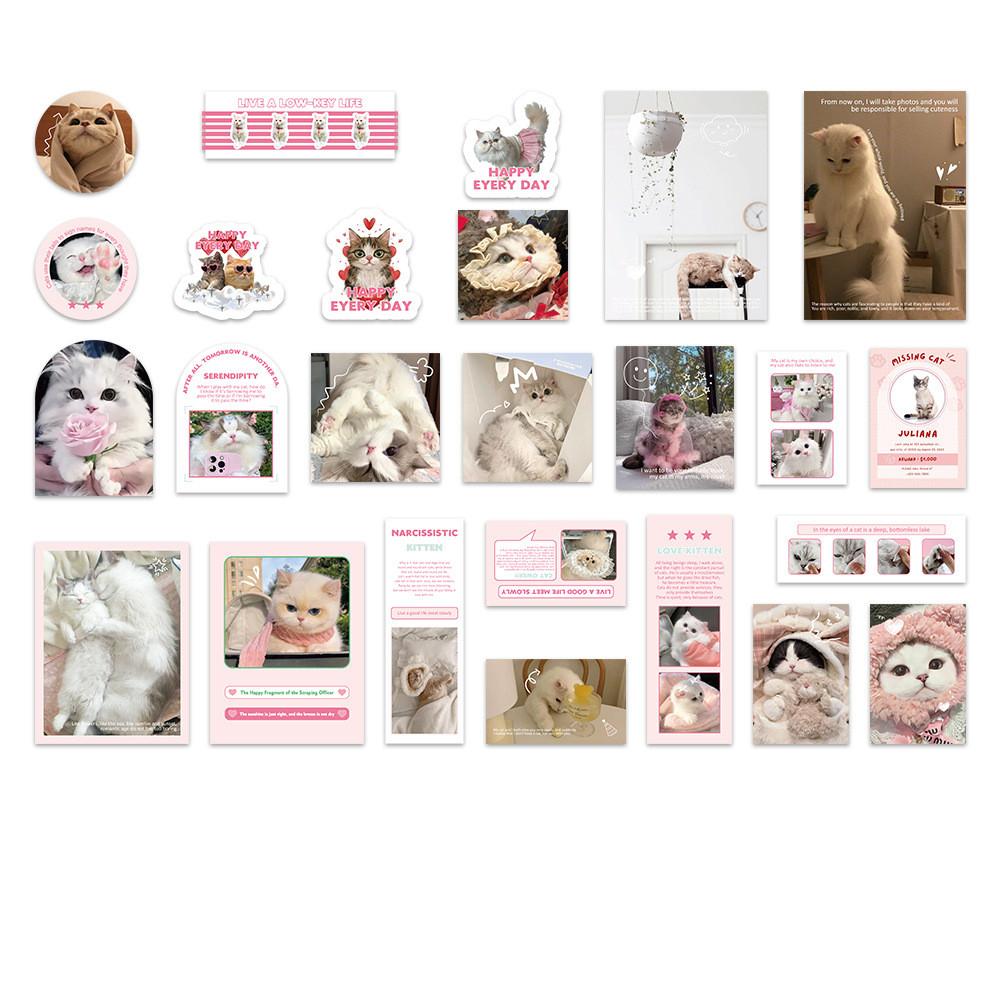 Акварельные наклейки с животными, кавайная кошка, олень, сова, водостойкая многоразовая наклейка, сделай сам, бутылка, украшение для мобильного телефона для ноутбука