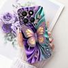 For Honor 400 Smart 5G Case LGN-NX1 Luxury Flowers Butterfly Painted Cover Silicone Case For Honor X7d X 7d HonorX7d Soft Fundas