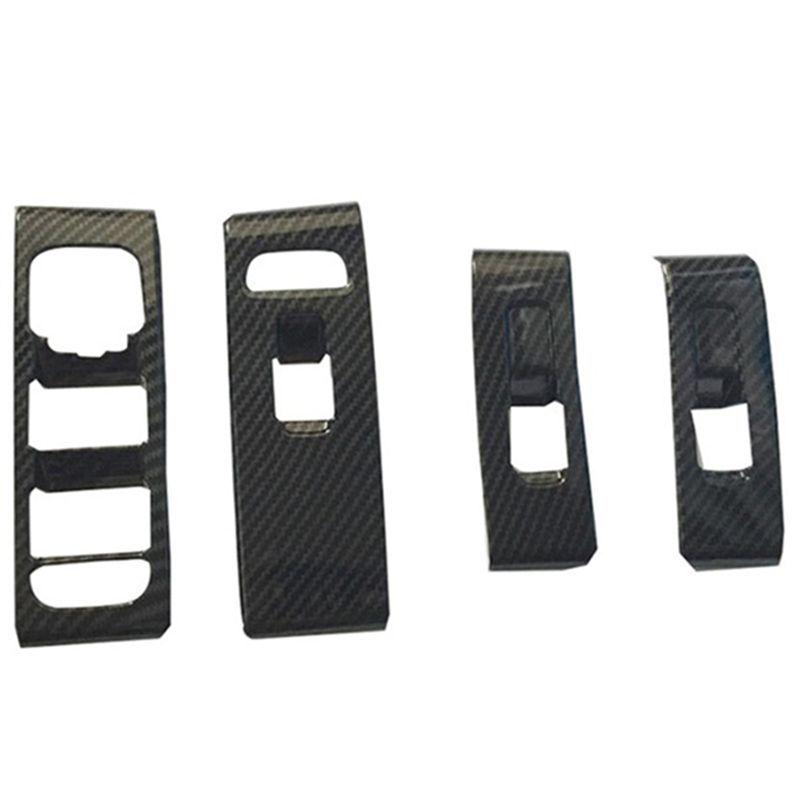 Powerful Car Abs Carbon Fibre Door Window Glass Lift Control Switch Panel Cover Trim For Volvo Xc40 2017-