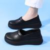 Women's Platform Nurse Working Shoes Comfortable Breathable Anti-Slip Sneakers Nursing Work Leather Casual Shoes Lightweight Walking Loafers for Women