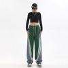 Women's Pant Spliced Jeans High Street Loose Wide Leg Trousers Tide Autumn Street Dance Sports Casual Trousers