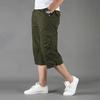 Мужские брюки длиной до икр, свободные брюки-карго с затягивающимся шнурком, летние повседневные спортивные брюки с несколькими карманами на молнии для повседневной носки, для спорта и улицы
