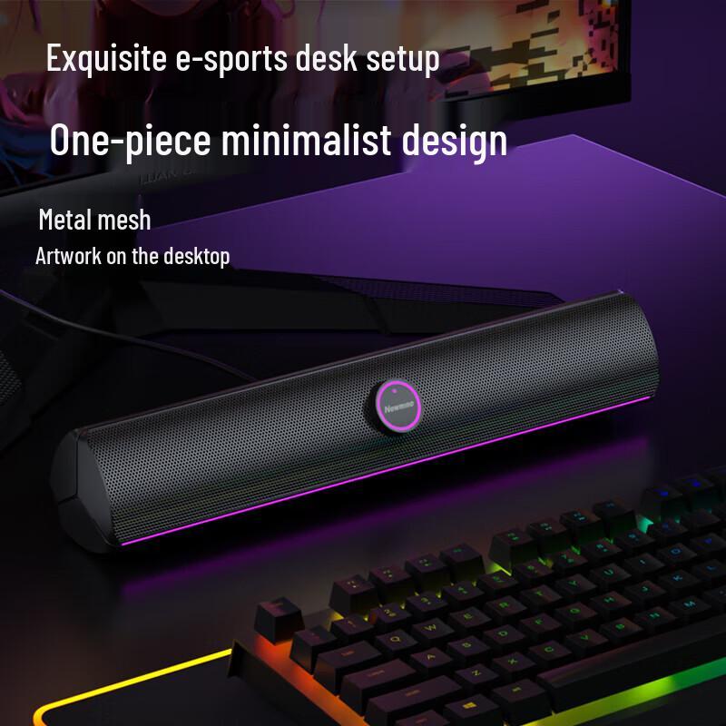 Настольный компьютерный динамик Newmine BT805 с RGB-подсветкой, штекер CN (адаптер в комплекте)
