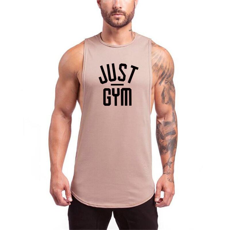Muscleguys Fitness Tank Top Men Bodybuilding Clothing Men Sleeveless T Shirt Vests Cotton Gym Singlets Muscle Tanktop