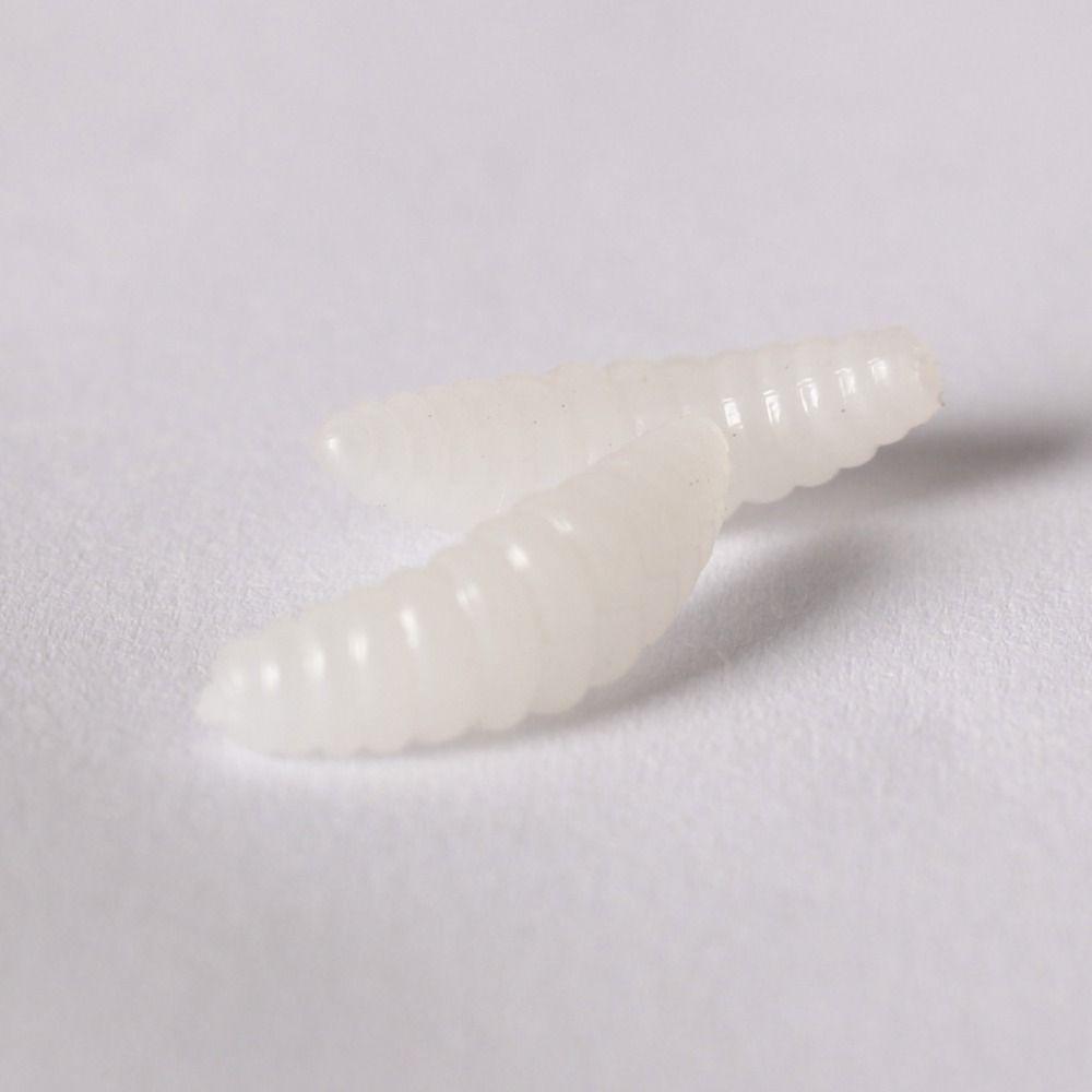 50PCS 2.1cm 0.5g Soft Fishing Lures Silicone Material Earthworm Lure Maggot Lure Lure Fishing