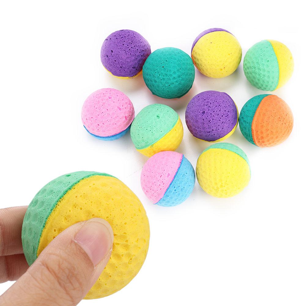 10 шт./компл. красочные игрушки для домашних животных, кошек, котят, латексные шарики 