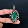 Emerald Pendant, 999 Copper Wire Wrapped Pendant Gemstone Jewelry, Handmade Pendant Amazing Jewelry, Gift For Her