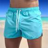 Men Beach Shorts Solid Color Driving Short Pants Thin Summer Male Shorts