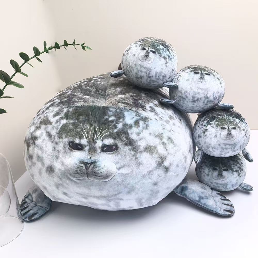 30 см Злой Слизняк Тюлень Плюшевая Подушка Милый 3D Пухлый Морской Лев Кукла Мягкая Набивная Игрушка Для Детей Малыша Спящий Подарок