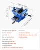 Cross Slide Drill Press Vise, 4 Inch Jaw Width, 2 Way X-Y Axis Bench Vise, 3.5 Inch Max Jaw Opening, Heavy Duty Cast Iron, Workbench Vice Clamp, for