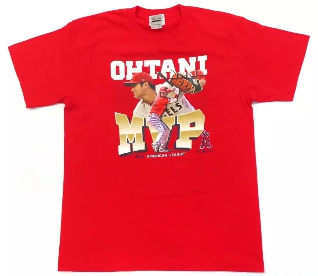 Fanatics Шохеи Охтани 2023 MVP Американской лиги Памятная красная хлопковая футболка
