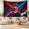 AC Milan Wall Tapestry, Soft Fabric Wall Hanging, Decorative Backdrop For Bedroom Home Wall Art