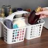 Корзина для хранения в ванной комнате, разделенная сеткой, большая емкость, полипропиленовый пластик, портативный полый домашний органайзер