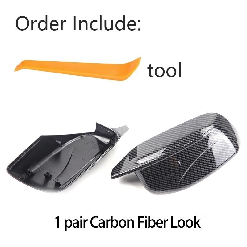 Накладки на боковые зеркала заднего вида в стиле карбонового волокна черного цвета для BMW 5 серии E60 E61 E63 E64 2004-2008 Новый M-дизайн