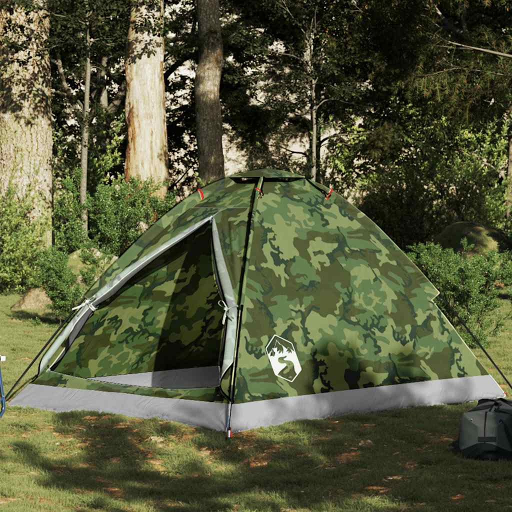 Dome Camping Tent for 2 Persons Camouflage Pattern Waterproof