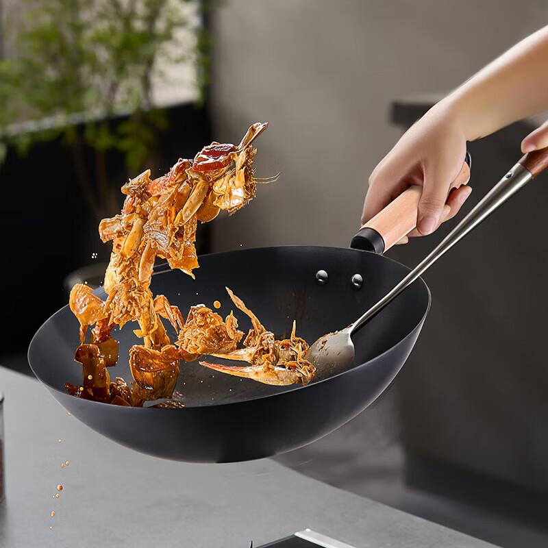 ASD Black City Series Uncoated Refined Iron Wok