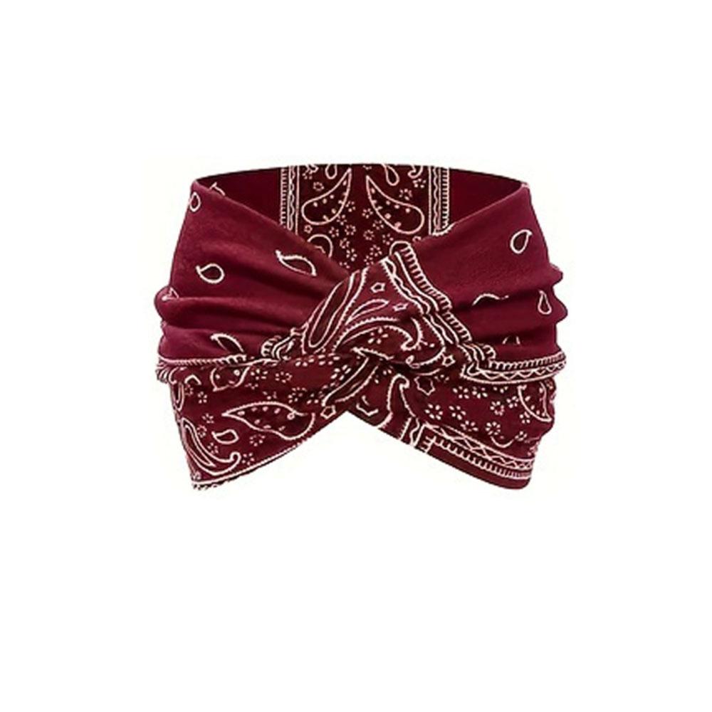 Богемная женская нескользящая повязка для йоги – Широкая, эластичная, влагоотводящая для бега и тренировок