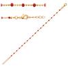 [Q3742] - Golden Red 'Boho' Gold Plated Bracelet (beads) - 18 Cm - 2 Mm