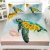 Ocean Turtle Pattern Sheet Three-Piece Digital Printing Bedding Sheet Three-Piece Children Adult