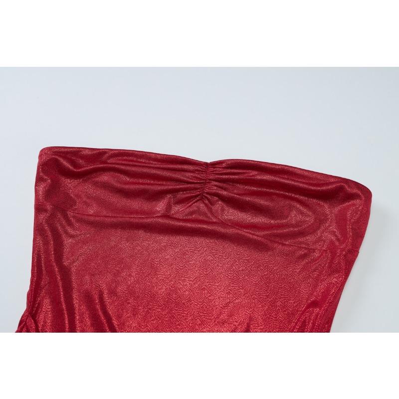 Ночное шоу сексуальное V-образным вырезом с глубоким вырезом чистое желание вытереть грудь тонкое похудение сумка ягодицы платье женщины