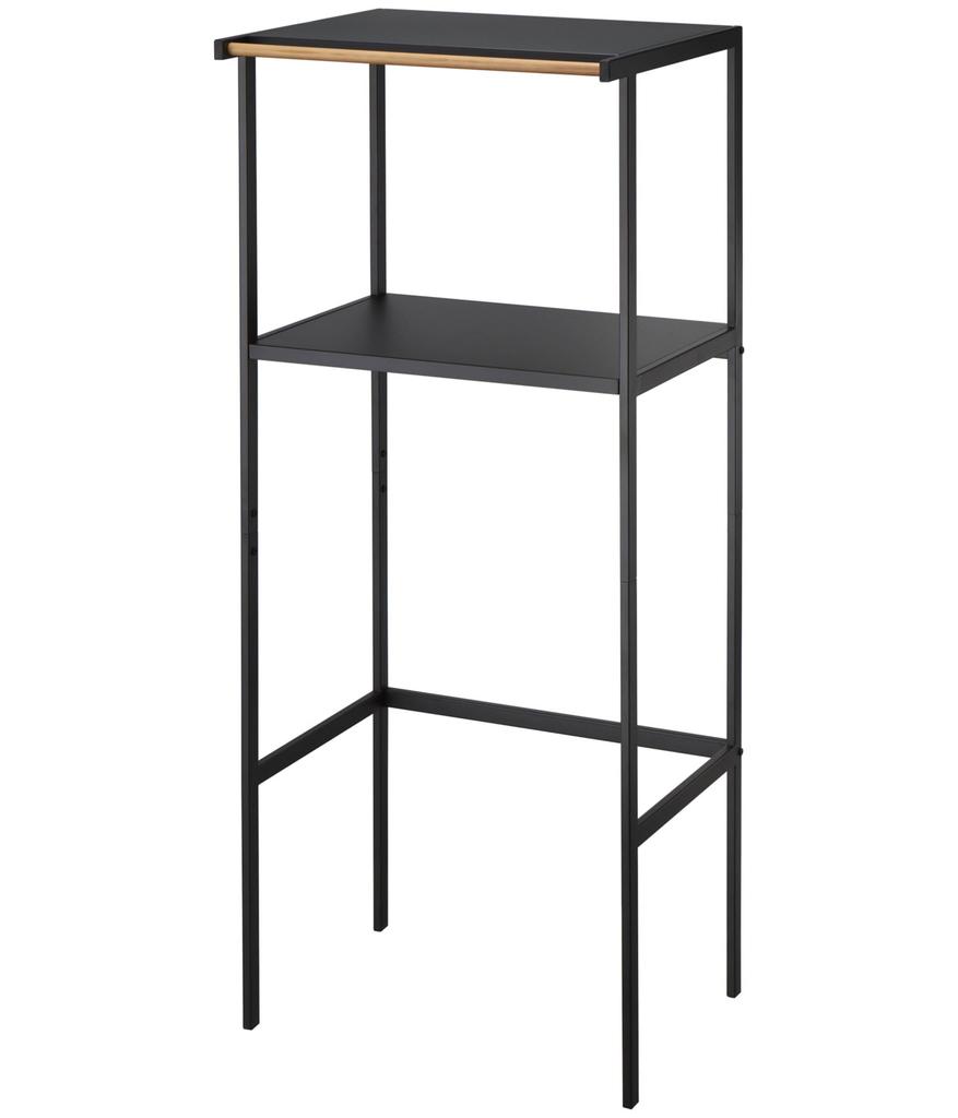 Корзина для мусора Yamazaki Jitsugyo, черная, Ш55XГ45XВ130 см, настенная кухонная полка 2860 прибл.