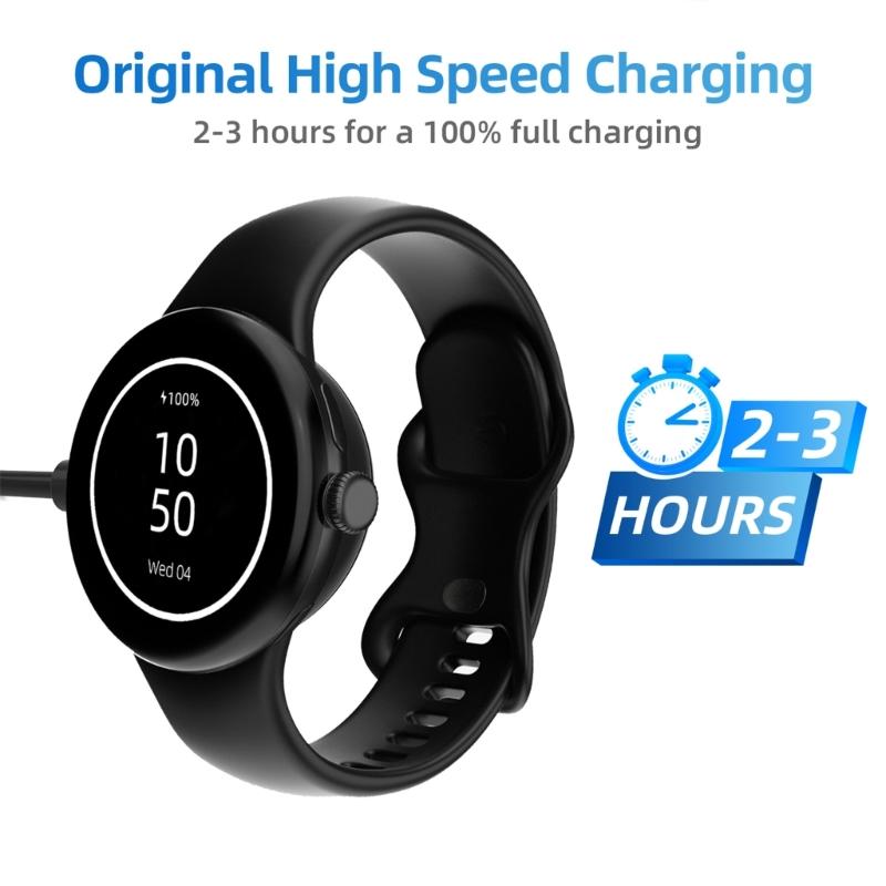 Smartwatch Magnetic Charger Stand Cord Bracket Compatible for Pixel Watch 2 Fast Charging Cable Power Adapter Base Cable