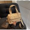 Simple Hand Carry Small Bag Women 2025 New Fashion Canvas Small Square Bag Casual Versatile Shoulder Messenger Bag