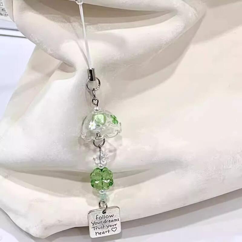 Амулет Hooling Золотая рыбка Четырехлистный клевер Брелок Ремешок для мобильного телефона