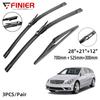 3PCS Wiper Blades For Benz R Class W251R 2006-2017 28" 21" 12" Fit Front Windshield Windscreen Window Brushes Cutter Accessories