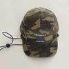 Outdoor Trendy Brand Drawstring Camouflage Flat-brimmed Baseball Cap Showing Face Small Street Casual Versatile Letter Sun Hat