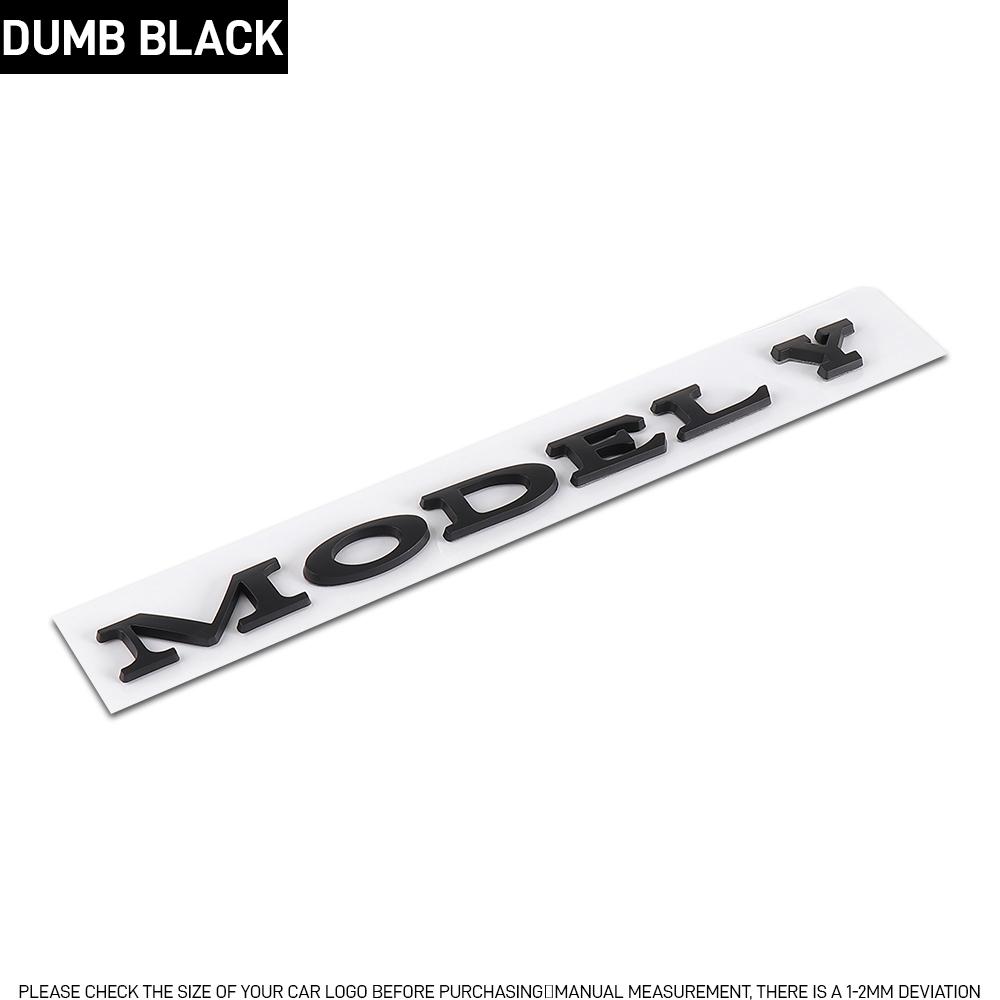 phbvg5 1Pcs Car ABS Letters Logo Sticker Decal Rear Trunk Decoration Accessories For Tesla Model Y Model S Model X Replacement Badge