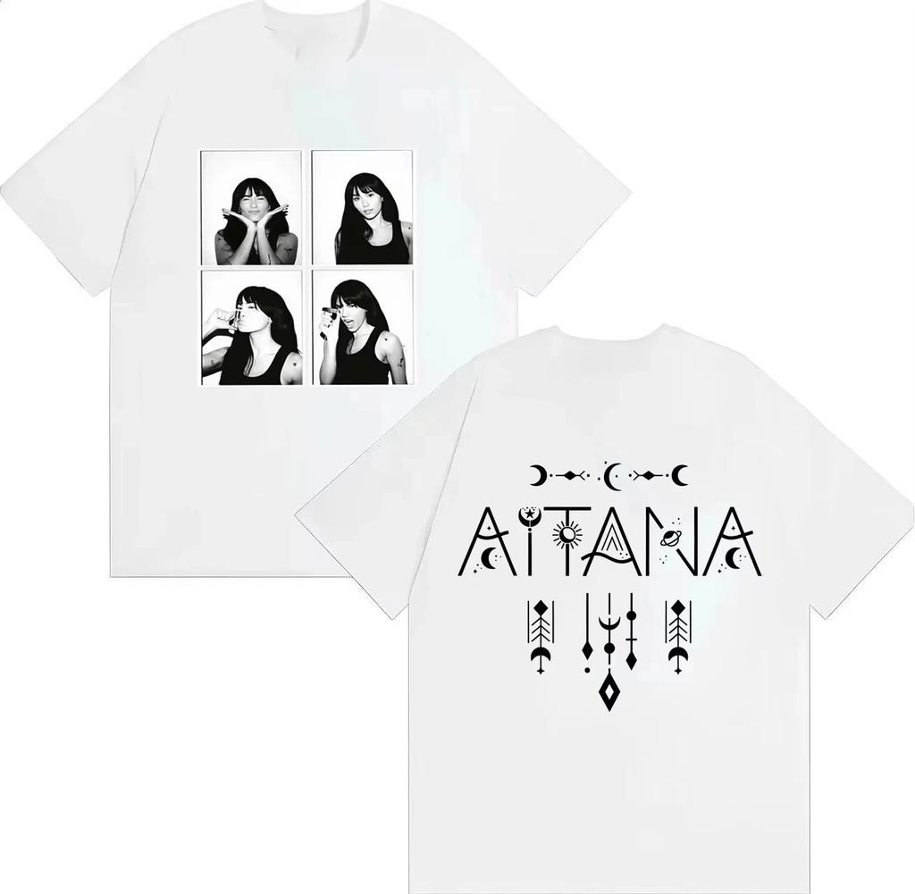 Fashion Aitana Graphic TShirt Unisexs Pop Printed Streetwear Summer Pure Cotton Casual Short Sleeve Top Fan Gift Tshirt