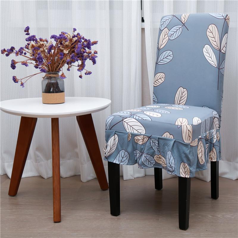 Elastic One-piece Skirt Chair Cover Short Skirt Chair Cover Hotel Hotel Anti-stained Chair Cover Wedding