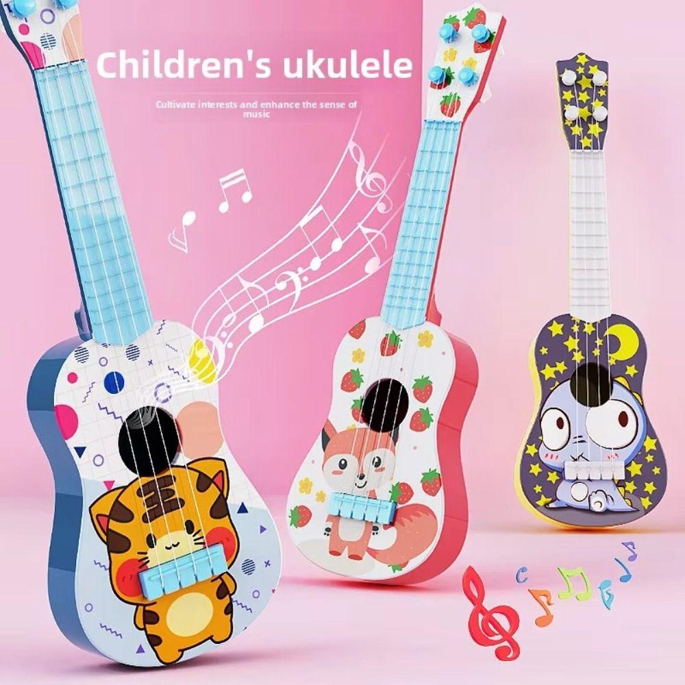 4 Strings Simulated Guitar Toy Educational Toy Musical Instrument  Play Activity