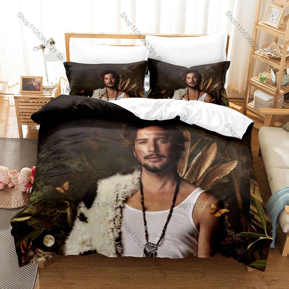 Manuel Carrasco Duvet Cover + 2 Pillowcases Spanish Flamenco Pop Singer Pueblo Salvaje Album Print Soft Bedding Bedroom Decor