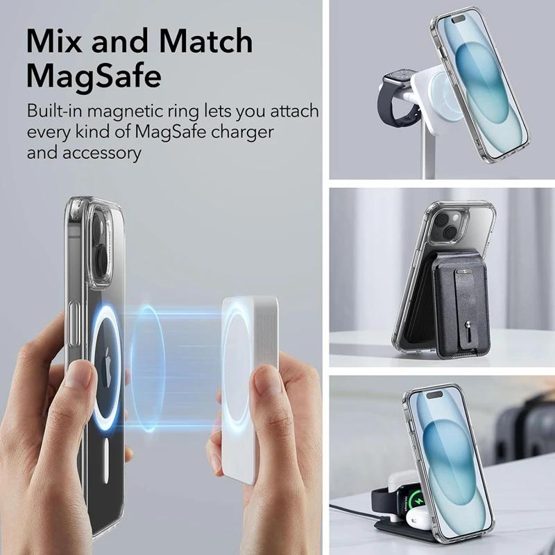 Прозрачный магнитный чехол для For Iphone 17 Air 16 Pro Max 16 Plus Для Магнитный чехол С кнопкой управления камерой Сенсорная кнопка Чехол