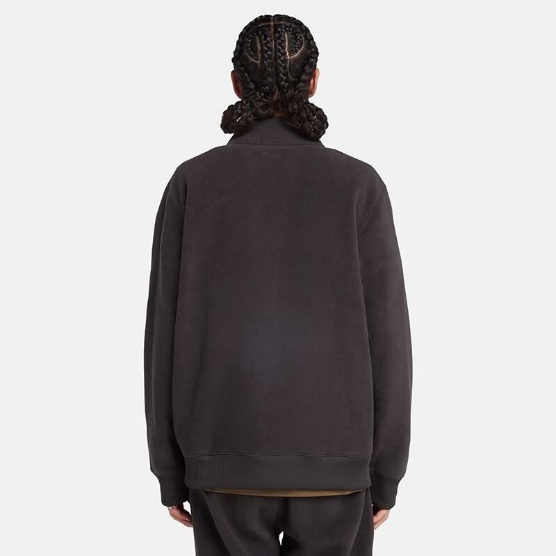 Timberland Linear Logo 1/4 Zip Sweatshirt 'Black' Men's A2NRK-001