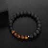 Natural Lava Volcanic Stone Bracelet 8mm Hematite Tiger Eye Beads Bracelets Healing Yoga Balance Bracelet Men Women Jewelry Gift