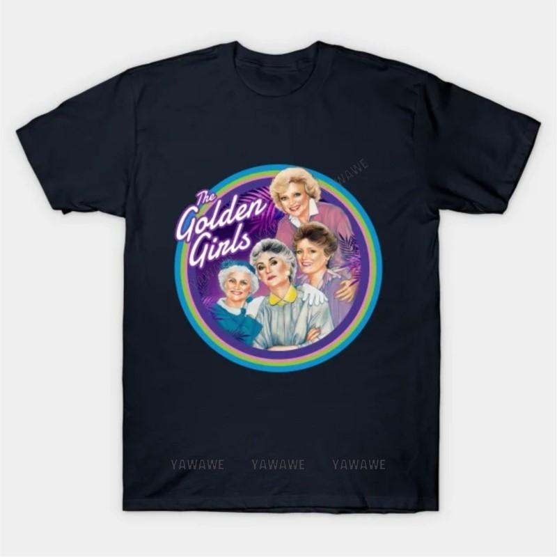 New fashion brand teeshirt cotton tshirt Golden Girls T shirt male Oversized short sleeve black top unisex casual teeshirt