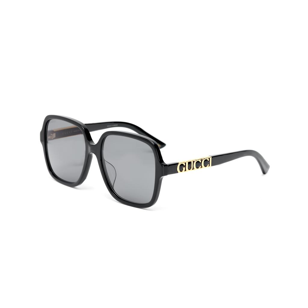 Gucci Letter Decorated Irregular Shape Sunglasses Unisex sunglasses Black GG1189SA-002