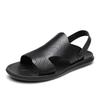Fashion Men's Sandals Comfortable Soft Leather Sandals Casual Men's Shoes Half Slipper Business Men Shoes British Gentleman Leisure Walk